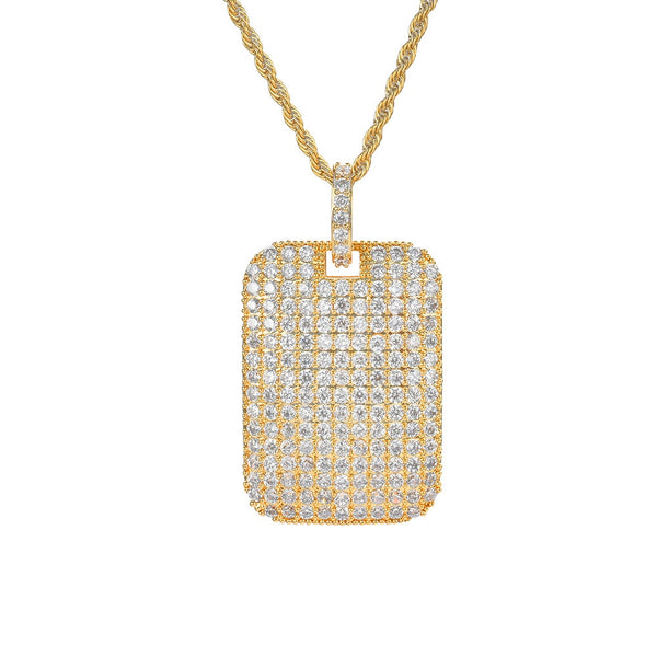 Studded Pendant Necklace in Gold