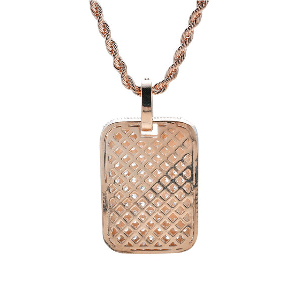 Studded Pendant Necklace in Rose Gold