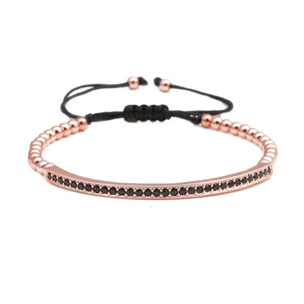 Studded Bangle in Rose Gold with drawstring