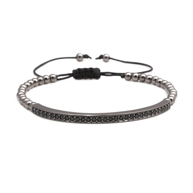 Studded Bangle in Black with drawstring
