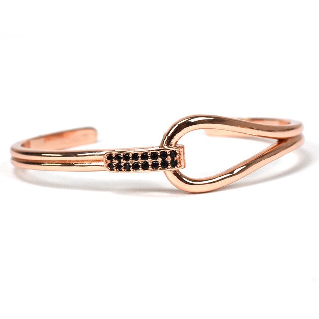 Studded Bangle in Rose Gold