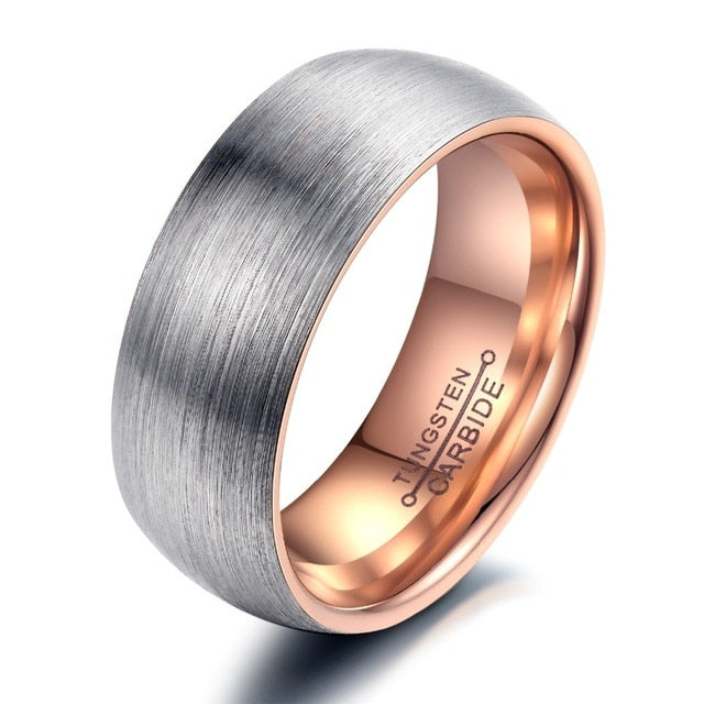 Inner Rose Gold Ring in Silver
