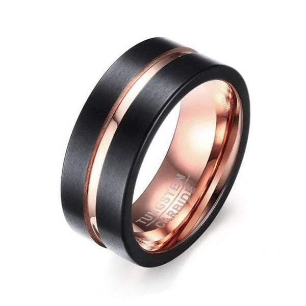 Black & Rose Gold Two-tone Ring